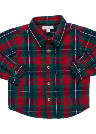 Pink Chicken Jack Shirt - Red Tartan Front