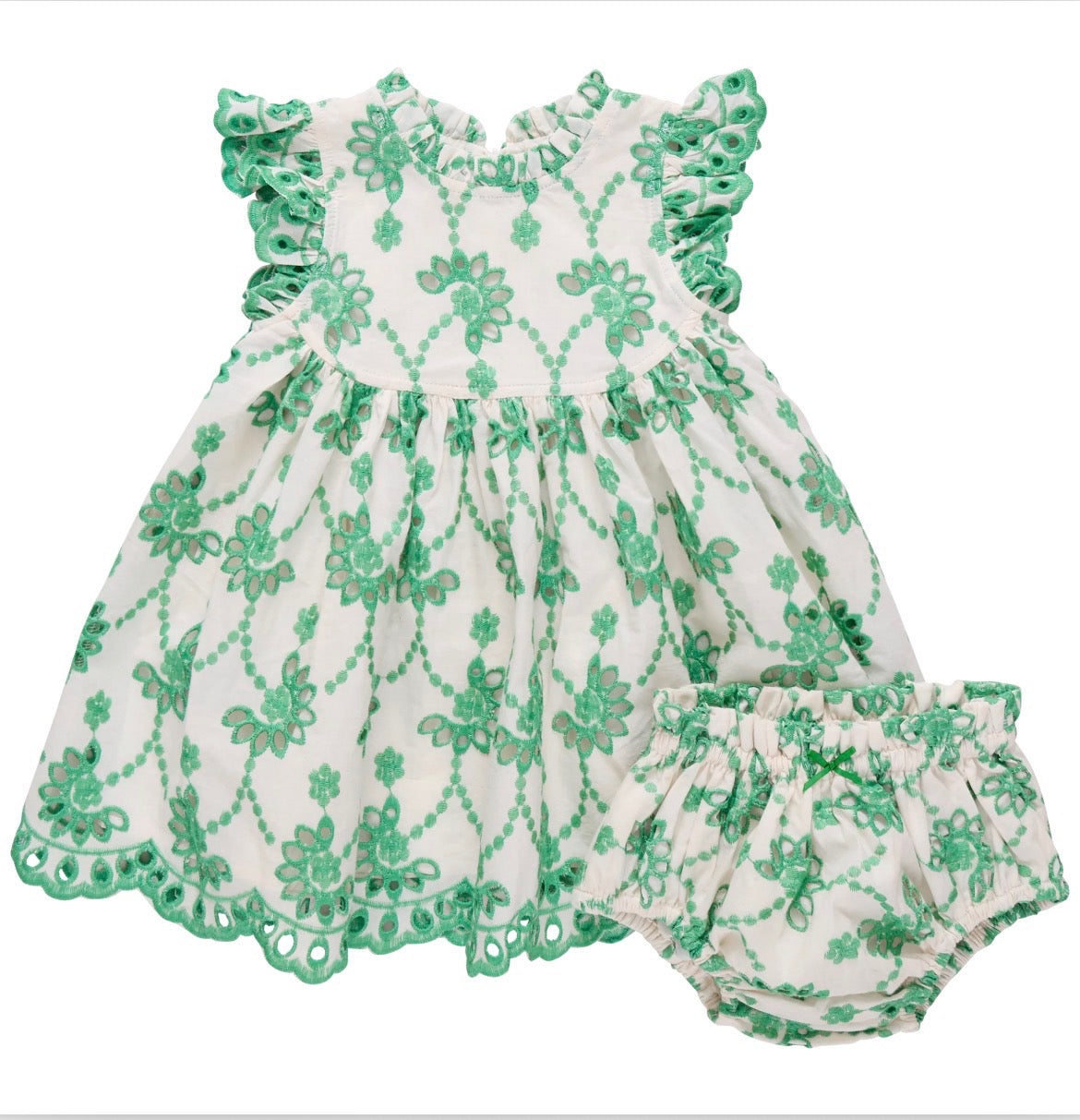 Baby Girls Cynthia Dress Set - Kelly Green