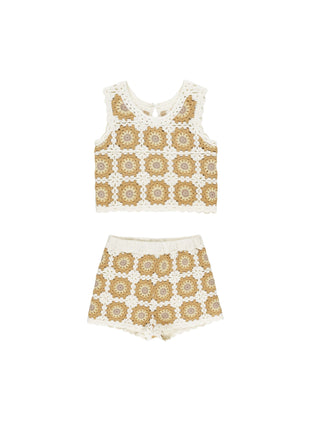 Rylee & Cru Crochet Tank Set || Marigold Daisy 