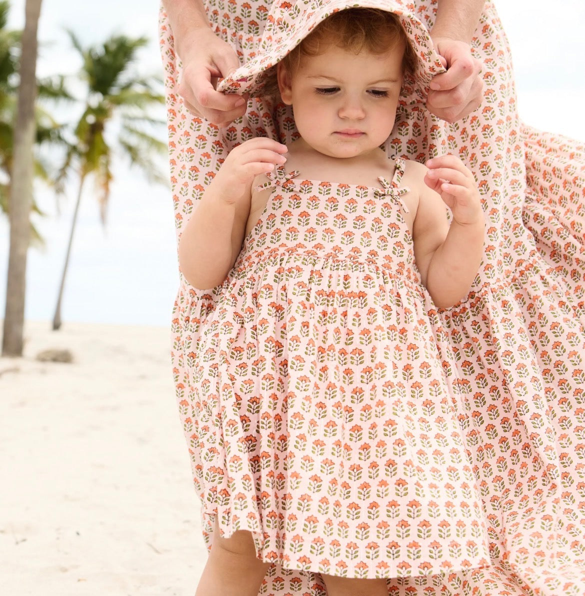 Model Wearing Pink Chicken Tia Dress Set - Pink Prairie