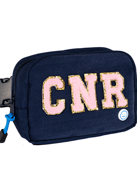 Becco Bags Becco Belt Bag - Sport Navy with patches 