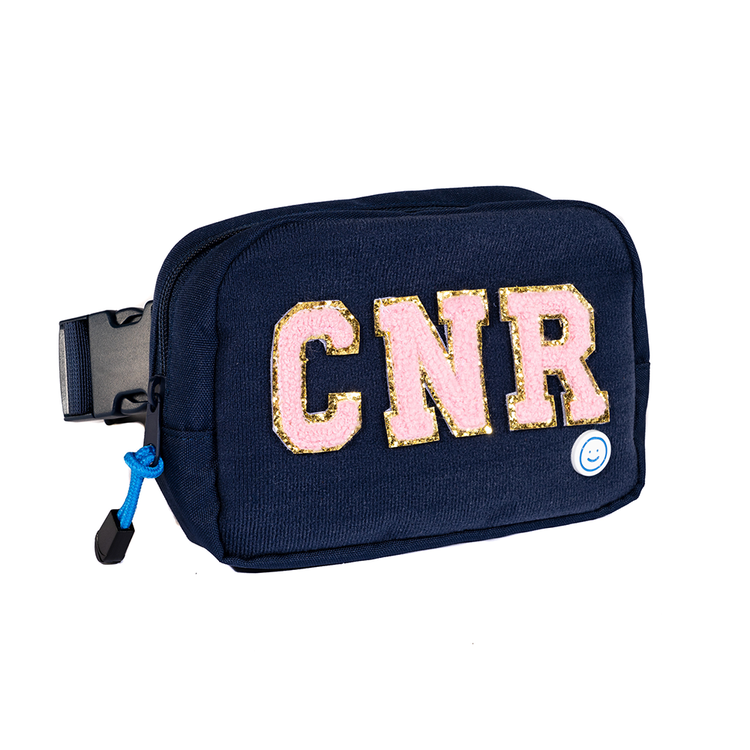 Becco Bags Becco Belt Bag - Sport Navy with patches 