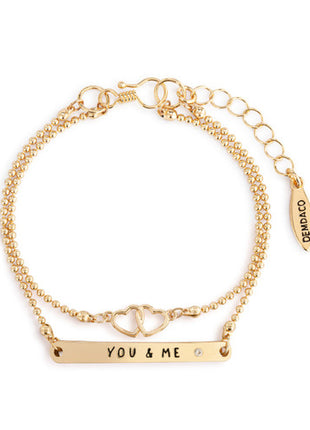 Demdaco Winnie-the-Pooh You & Me Adjustable Layered Bracelet 7"