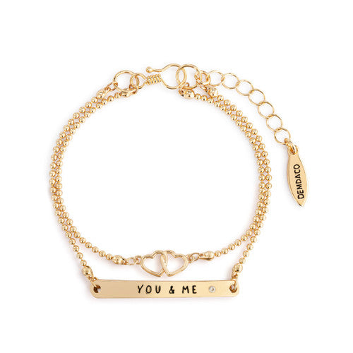 Demdaco Winnie-the-Pooh You & Me Adjustable Layered Bracelet 7"