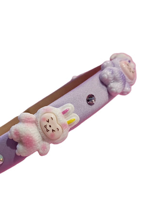 Bari Lynn Labubu Inspired Charm Headband - Light Purple