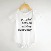 Bump & Beyond Designs Poppin Bottles All Day Everyday, Funny Baby Onesie