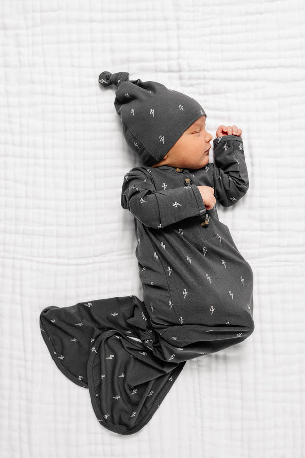 Model Wearing Lou Lou & Company Everett Knotted Gown