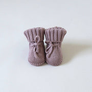Pine Kids Knit Booties - Vintage Rose