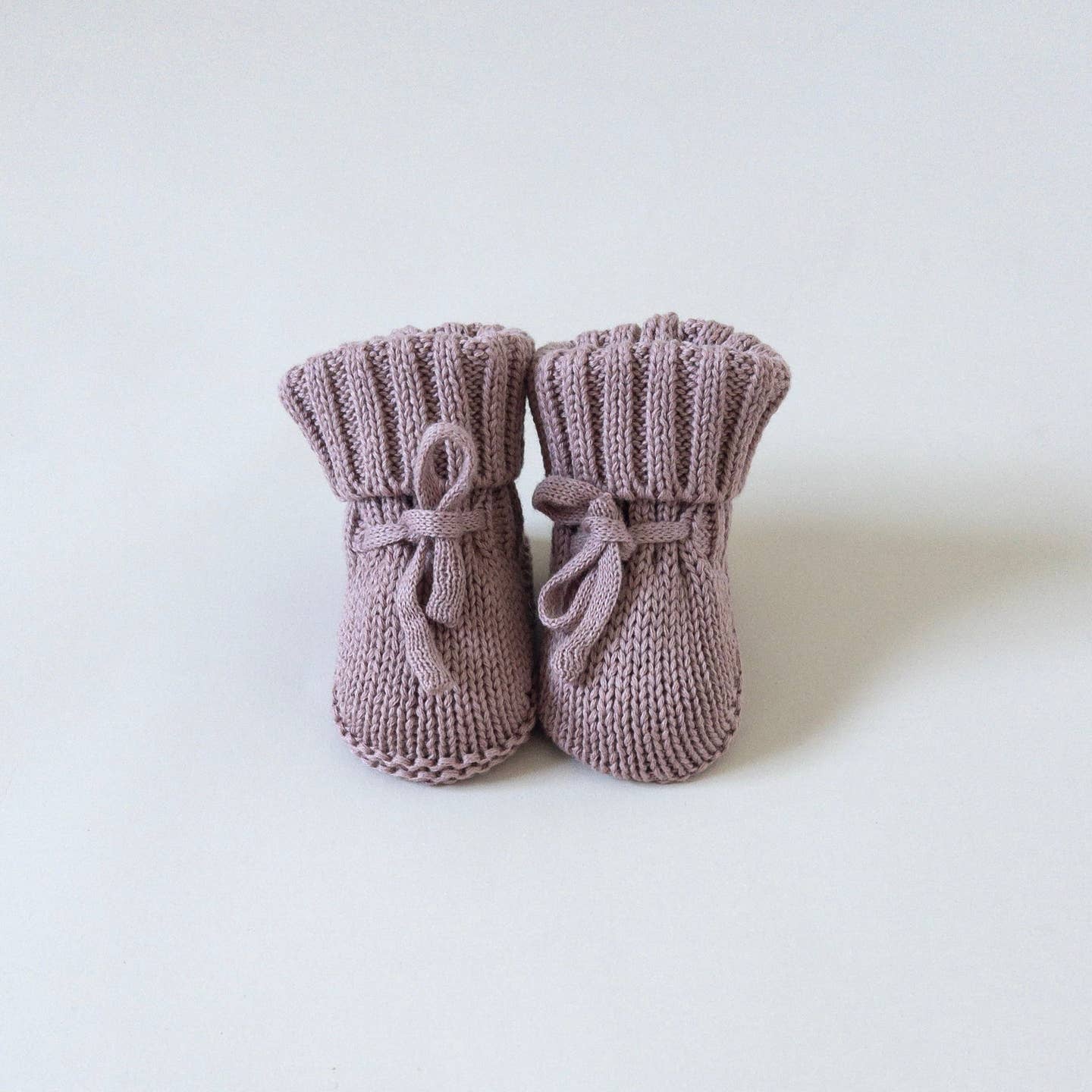 Pine Kids Knit Booties - Vintage Rose