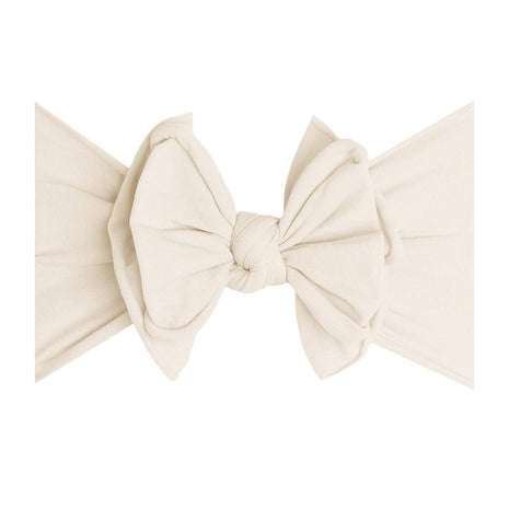 Baby Bling® Bows Fab-Bow-Lous® Soft Nylon Bow Headband - Oatmeal