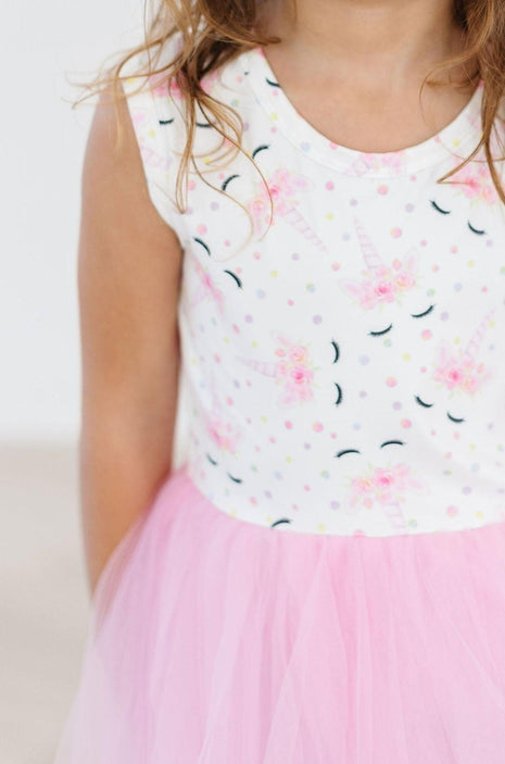 Model Wearing Mila And Rose One Of A Kind Tank Tutu Dress
