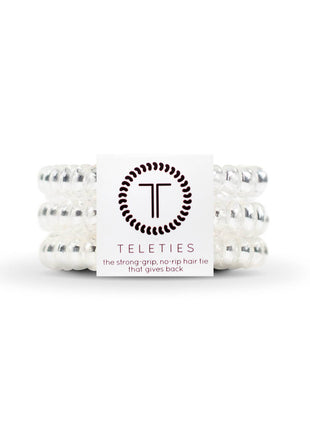 Teleties Spiral Hair Coils | Small | Crystal Clear Hair Ties