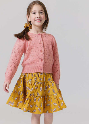 Model Wearing Pink Chicken Girls Allie Skirt