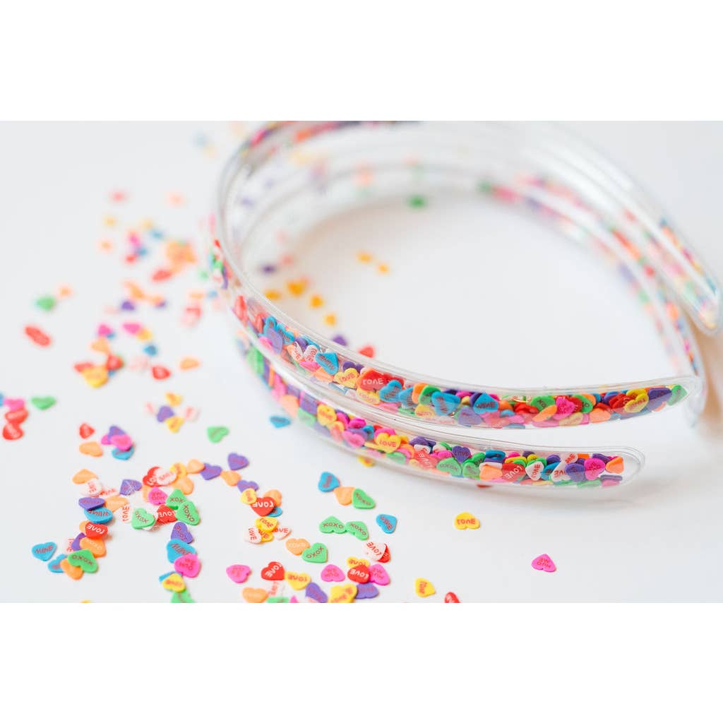 Cheeky Plum Confetti Shaker Headband - Candy Hearts