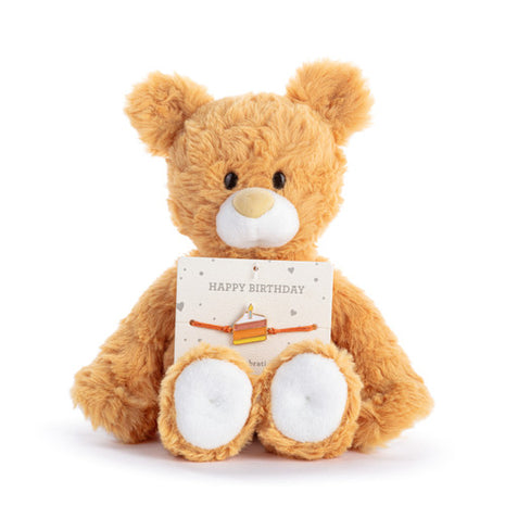 Demdaco Happy Birthday Orange Bear - 8in