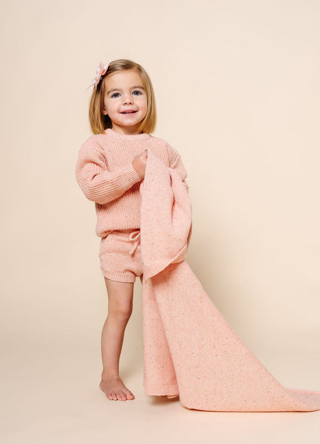 Lou Lou & Company Knit Blanket - Petal Speckle