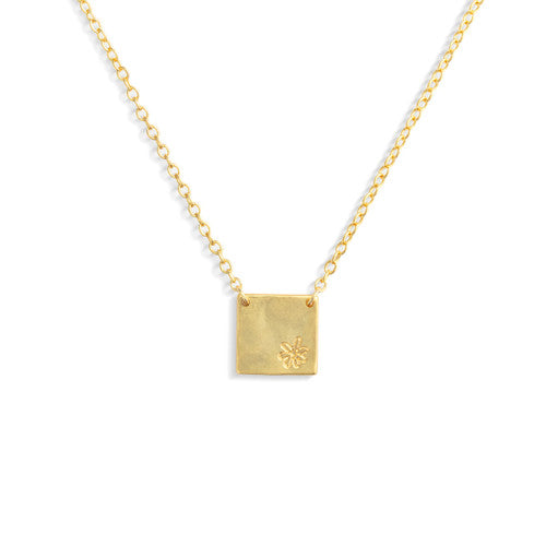 Demdaco Daisy Charm Gold Necklace 16in Details