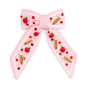 Sweet Wink Apple Gemstone Bow Clip - Hair Bows - Back To School