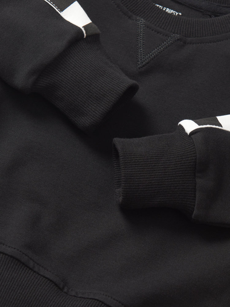 Little Bipsy Side Checkered Pullover - Black Details