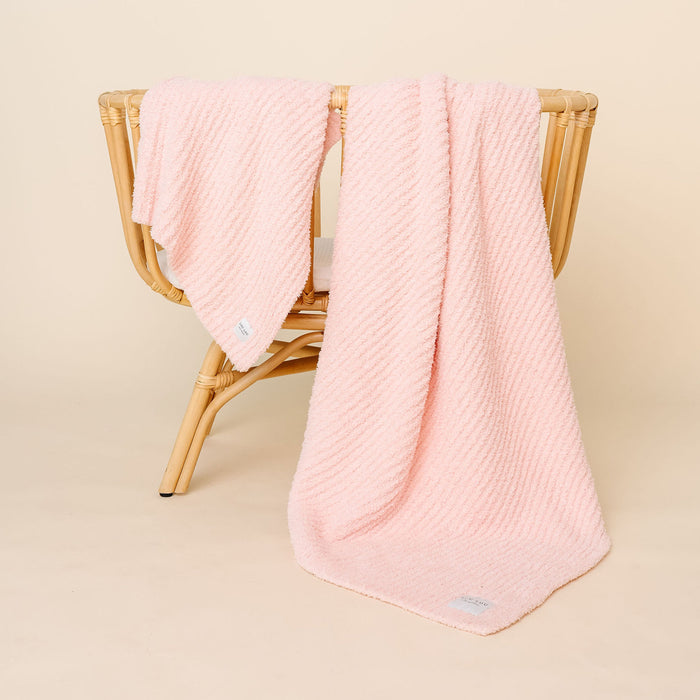 Lou Lou & Company Chenille Blanket - Blush Pink - Small & Large
