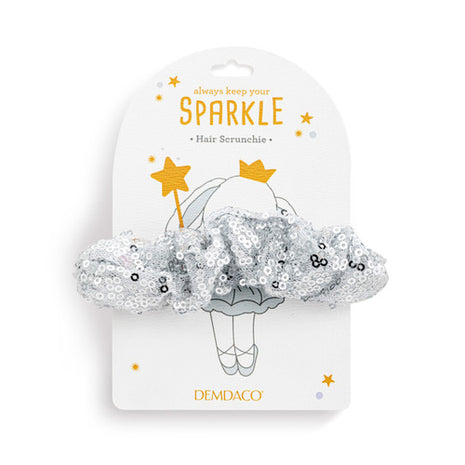 Demdaco Silver Sequined Hair Scrunchie