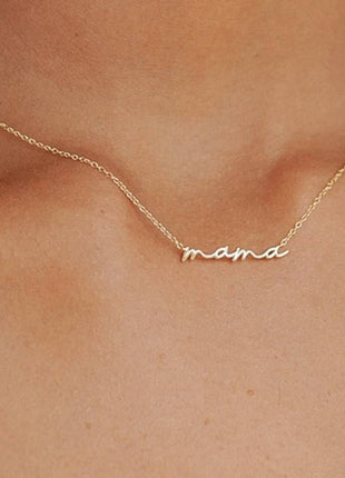 Pearhead Gold Tiny Mama Script Necklace