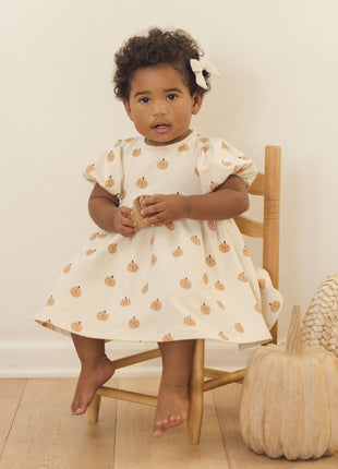Model Wearing Quincy Mae Darla Dress || Smiley Pumpkins