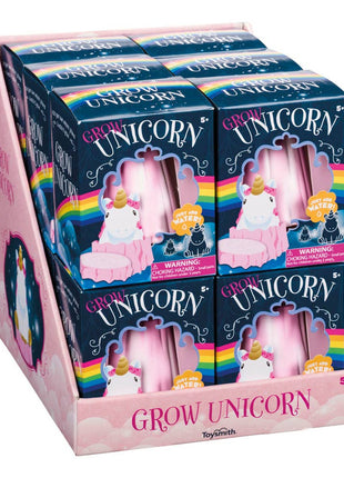 Toysmith Grow Unicorn, Just Add Water, Display of 12