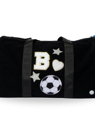 Becco Bags Becco Sleepover Duffle Bag — Black with patches 