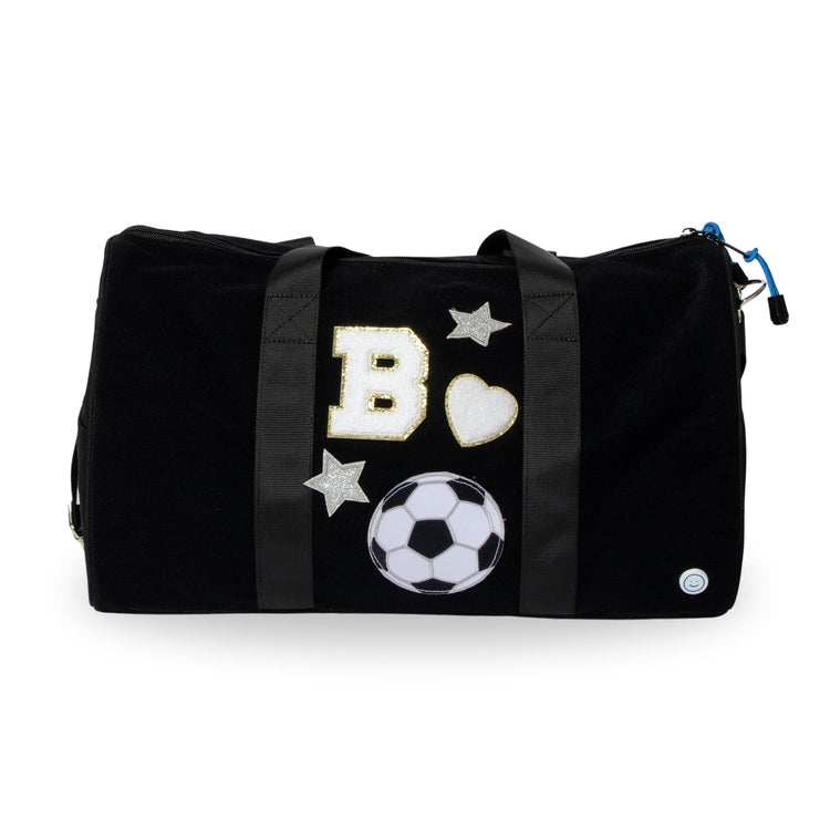 Becco Bags Becco Sleepover Duffle Bag — Black with patches 