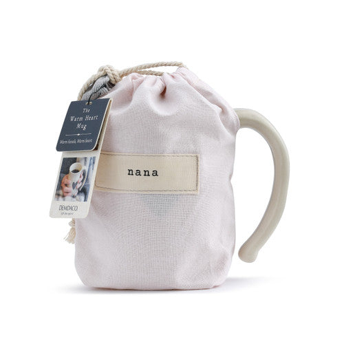 Demdaco Warm Heart Ivory Stoneware Nana Heart Mug 16oz