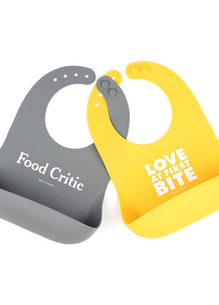 Bella Tunno Love at First Bite + Food Critic Wonder Bib Set