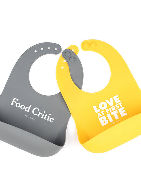 Bella Tunno Love at First Bite + Food Critic Wonder Bib Set