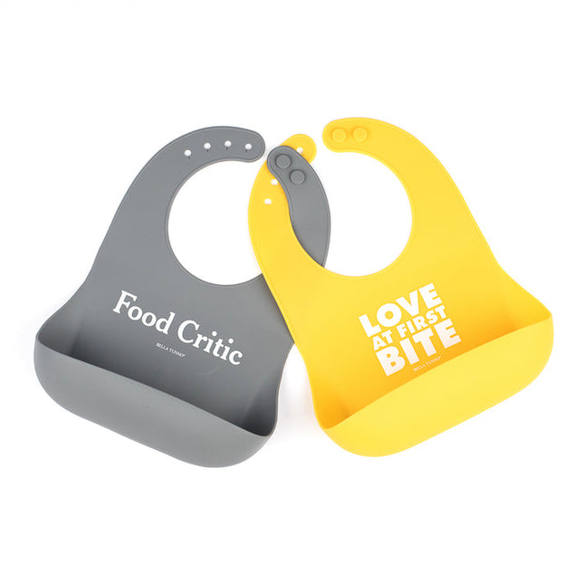 Bella Tunno Love at First Bite + Food Critic Wonder Bib Set