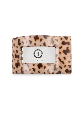 Teleties Flat Rectangle Hair Clip | Small | Blonde Tortoise
