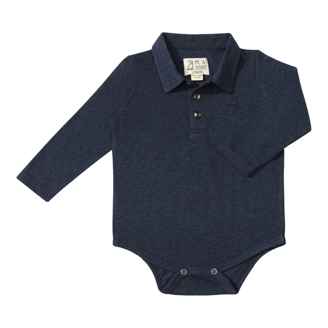 Me & Henry Seymour Navy Polo Onesie