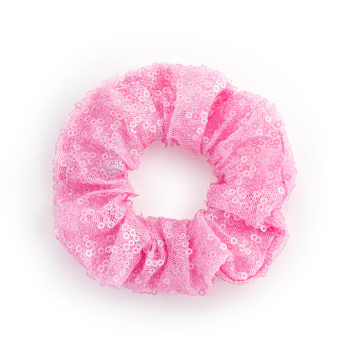 Demdaco Pink Sequined Hair Scrunchie