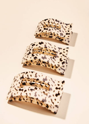 Teleties Flat Rectangle Hair Clip | Small | Blonde Tortoise - Sizes