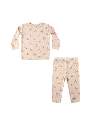 Quincy Mae Bamboo Pajama Set || Reindeer