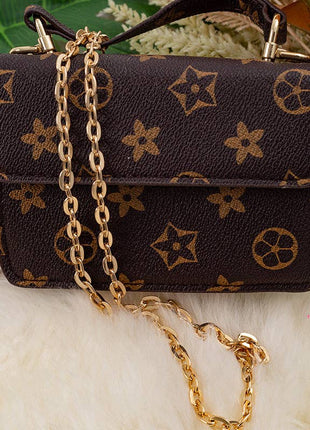 Kids Charm Online Brown Star Printed Crossbody with Chain. BBG25153073 M