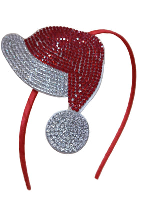Bari Lynn Crystalized Santa Hat Headband