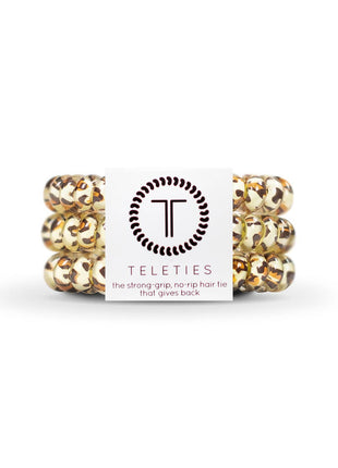 Teleties Spiral Hair Coils | Small | Leopard Hair Ties