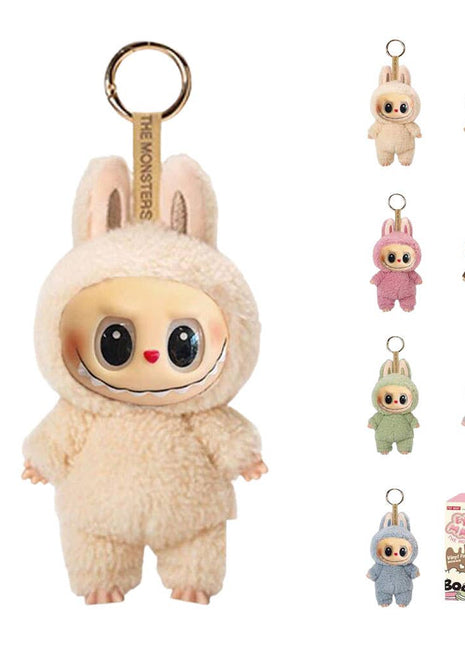 Sensibling Corp. 6PCS-Labubu Monster Doll Keychain Exciting Macaron Blind Box