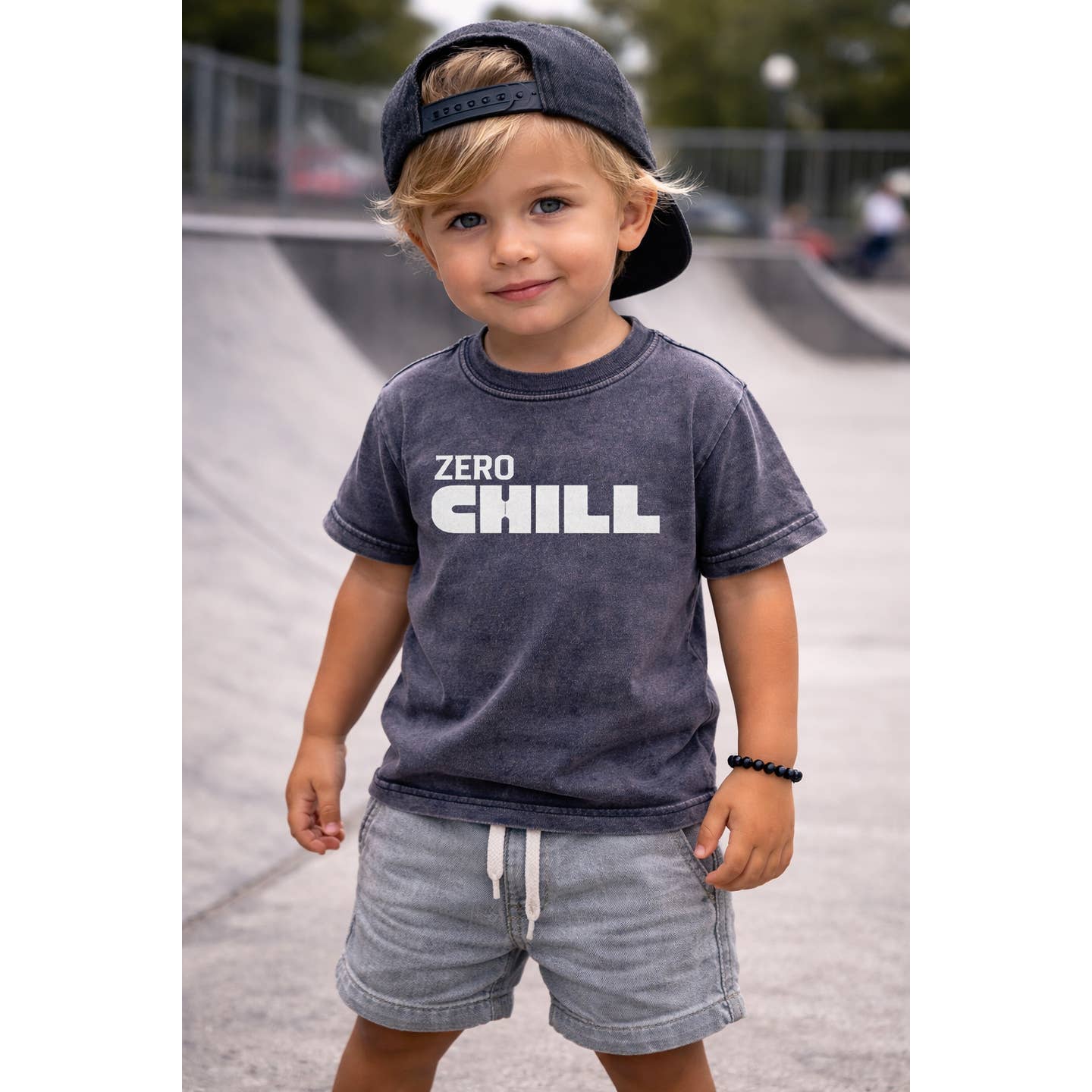 Model Wearing Holland Ave. Clothing Zero Chill | Boys Vintage Graphic Tee
