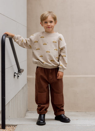 Model Wearing Rylee + Cru Relaxed Sweatshirt || Taxi