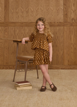 Model Wearing Rylee + Cru Mae Skirt || Golden Fleur