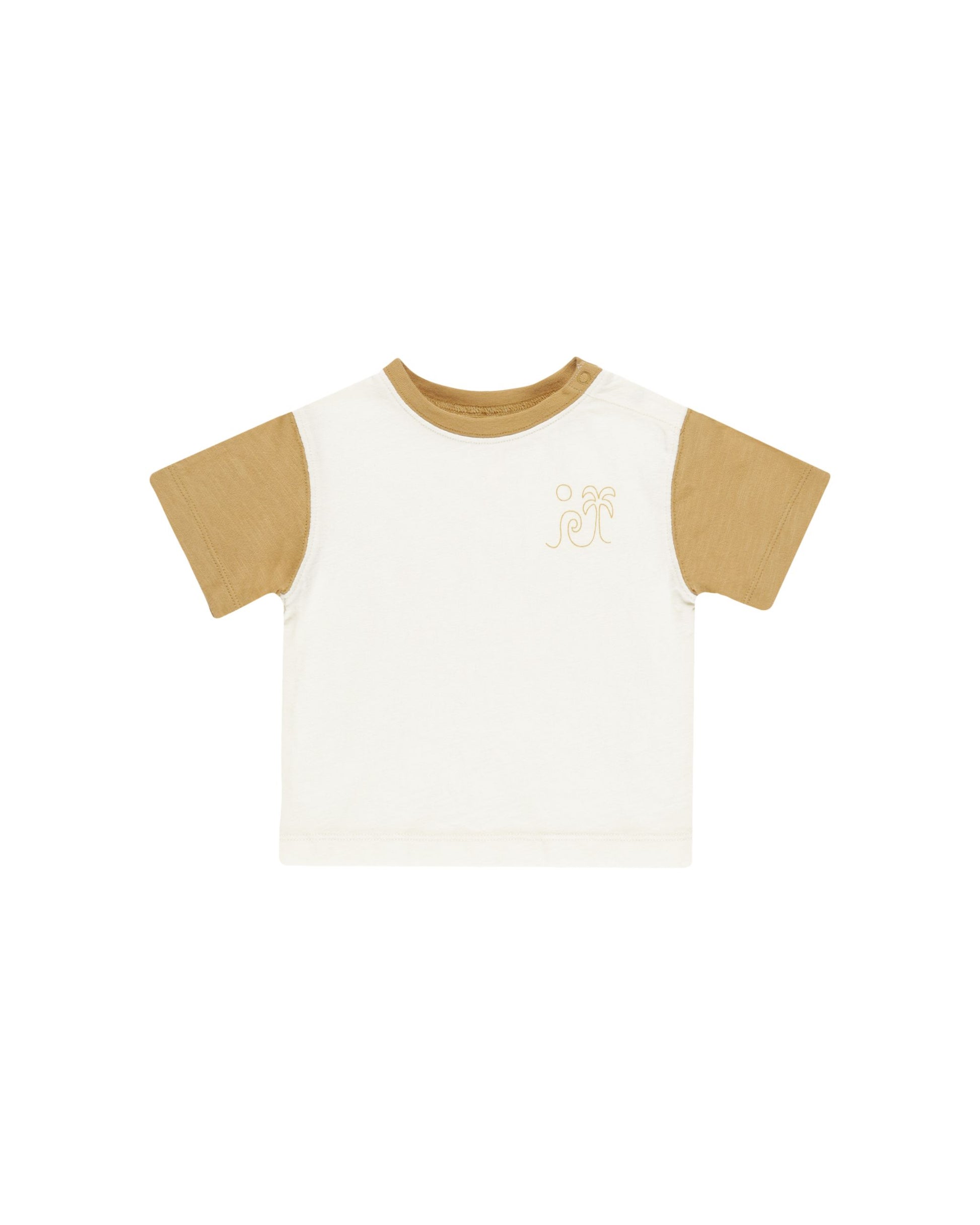 Rylee & Cru Contrast Short Sleeve Tee|| Summer Vibes Front 