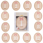 Kate & Milo Bow Wooden Monthly Milestone Photo Props Discs