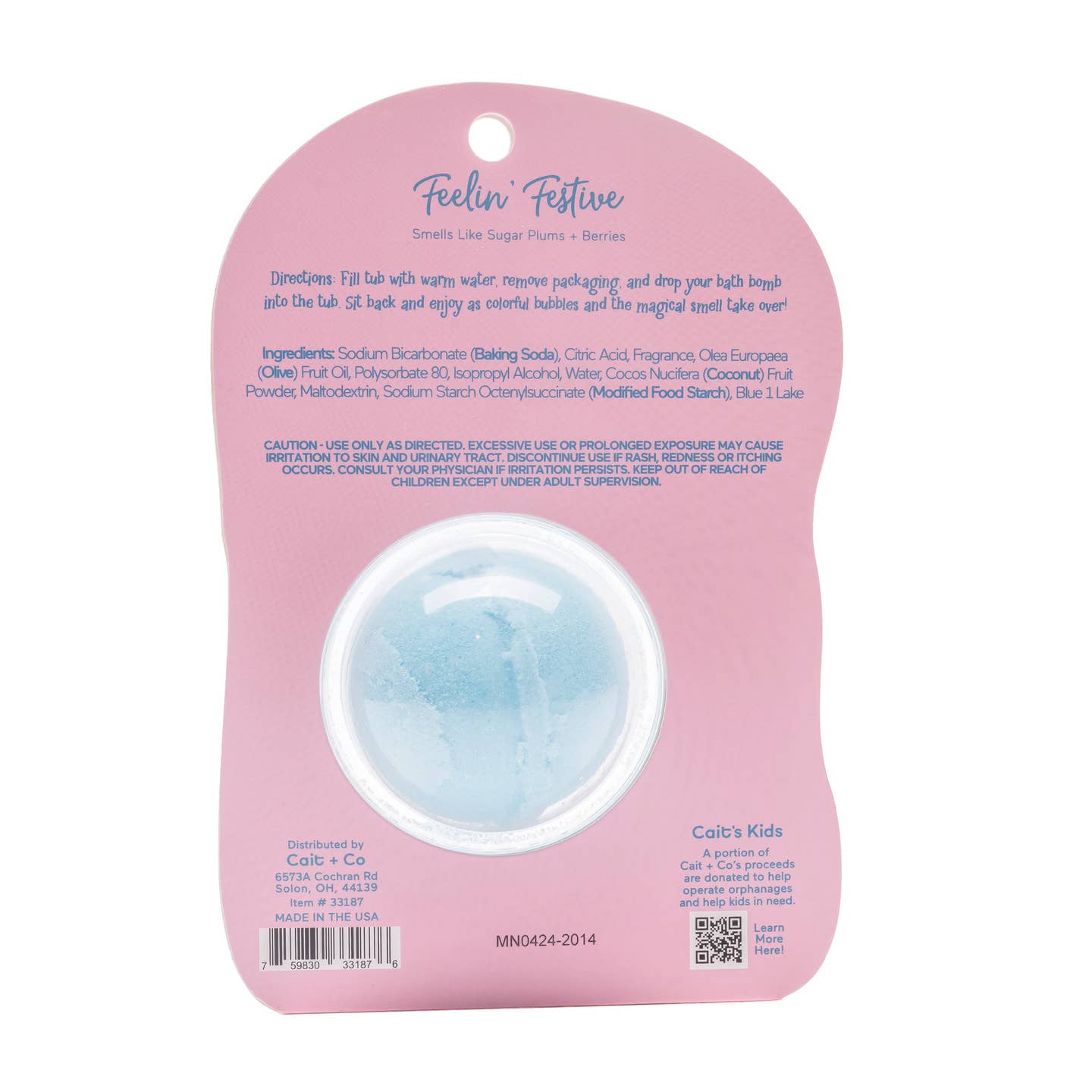 Cait + Co Polar Bear Christmas Clamshell Bath Bomb - Feelin' Festive