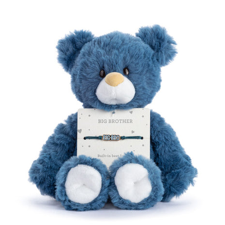 Demdaco Big Brother Navy Bear - 8in Front 